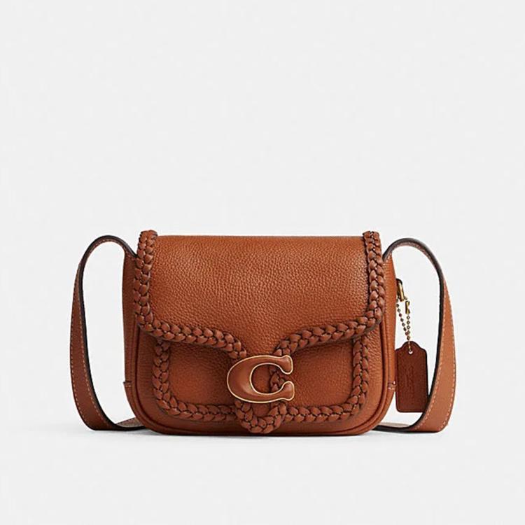 Coach 蔻驰tabby 19号系列女士编织单肩信使包 In Brown