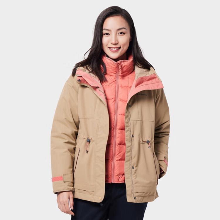 Columbia 户外女士金点热能三合一外套 In Brown