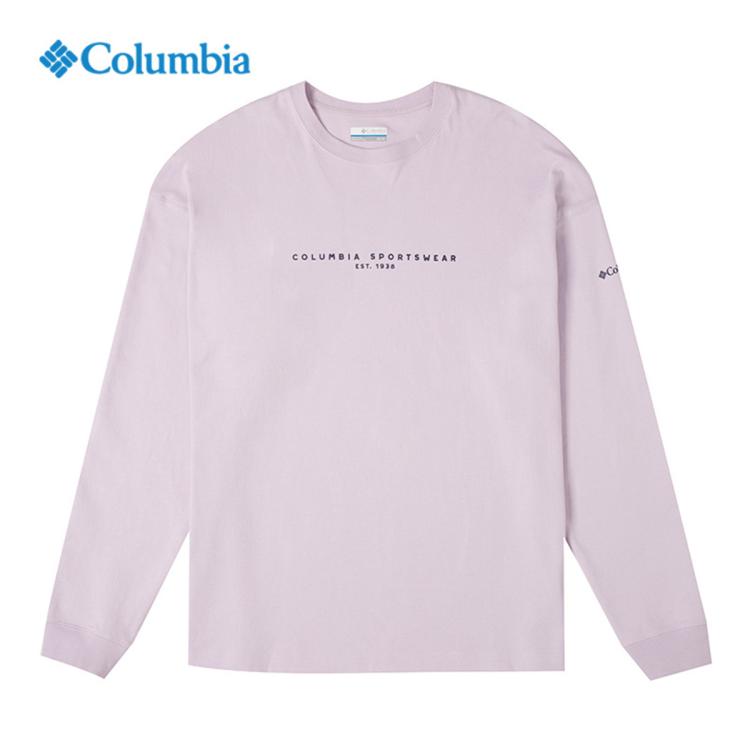 Columbia 男子户外舒适透气运动休闲长袖圆领卫衣 In Pink