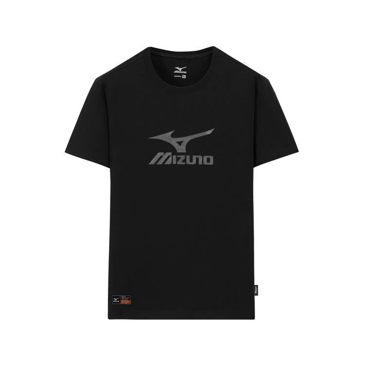 Mizuno 夏季新款男式短袖圆领运动t恤跑步健身服透气t恤 In Black