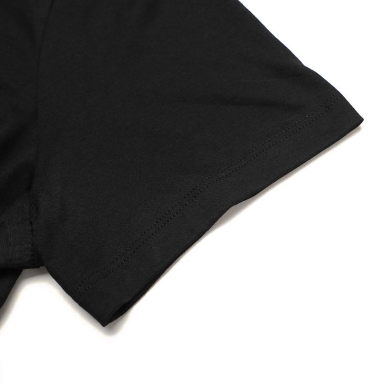 Armani Exchange 男士时尚经典logo标纯棉短袖t恤 In Black