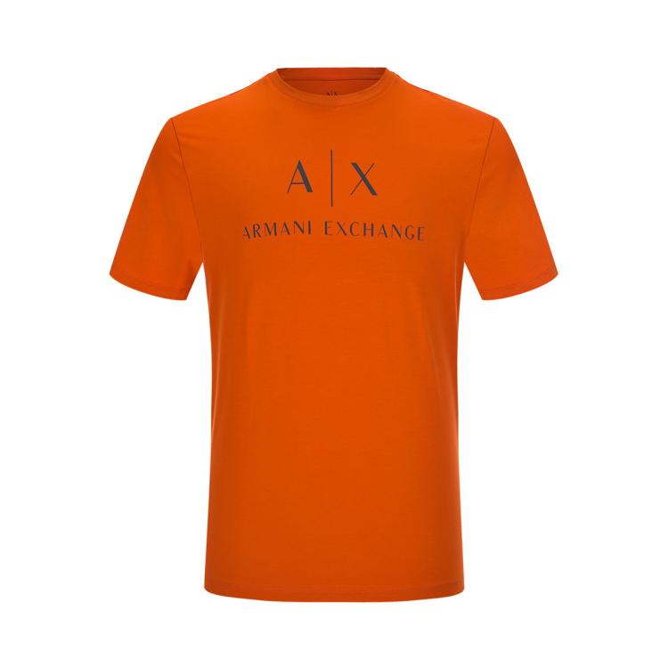 Armani Exchange 男士复古经典logo帅气短袖t恤 In Red