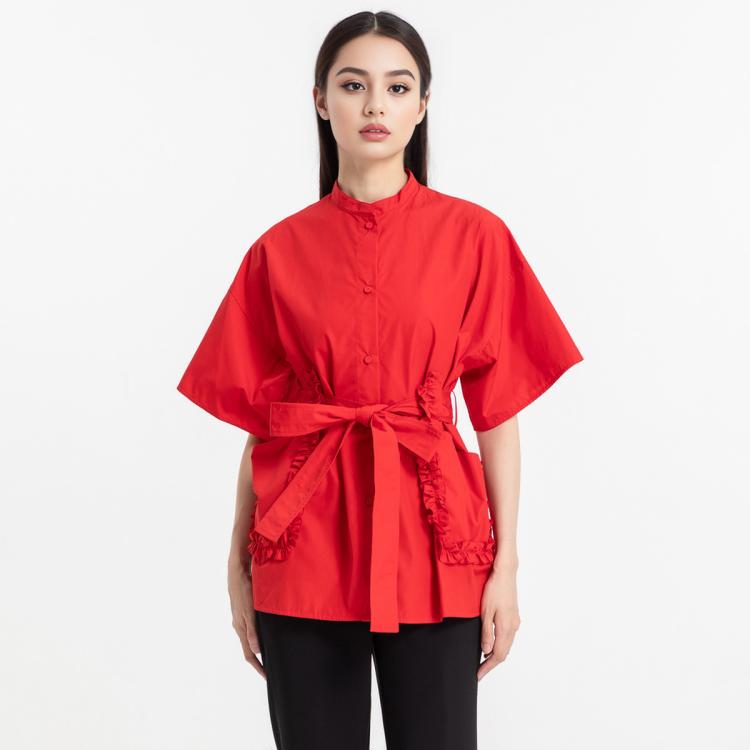 Ports 1961 宝姿女装长袖衬衫pa319hls52-fcou15 In Red