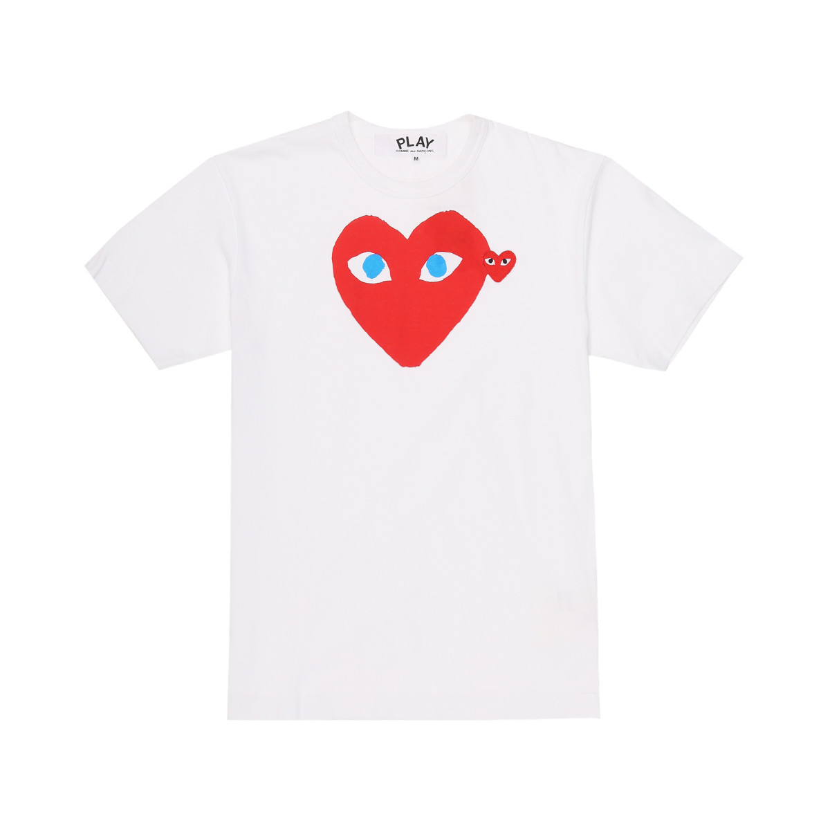 Shop COMME des GARCONSCDG Play Fashion Heart Logo Unisex T Shirt for Couples VIPSHOP Singapore