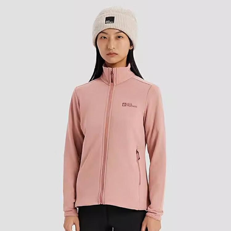 Jack Wolfskin 狼爪抓绒衣秋冬女式户外运动休闲保暖外套 In Pink