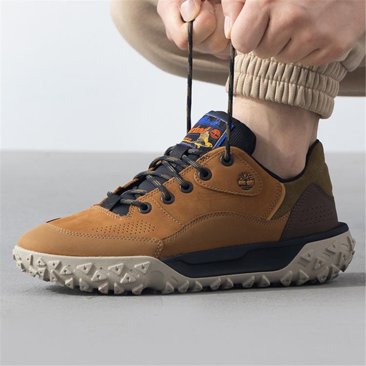 Timberland 户外低帮男鞋运动鞋休闲耐磨登山时尚徒步鞋 In Brown