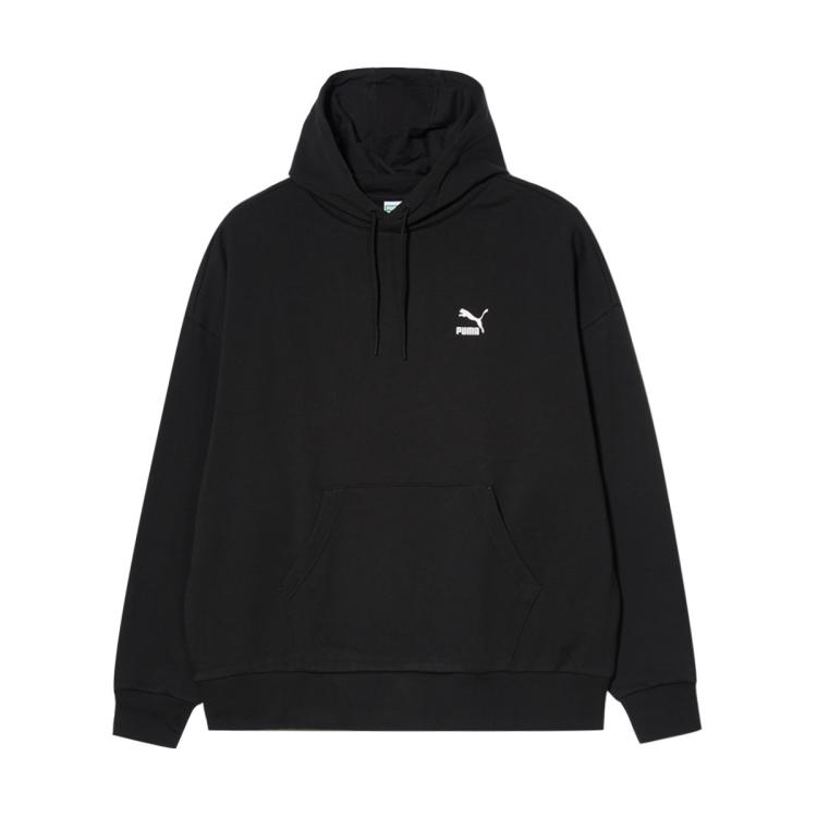 Puma 彪马 秋季连帽卫衣男女情侣小logo时尚休闲跑步运动套头衫swxp In Black