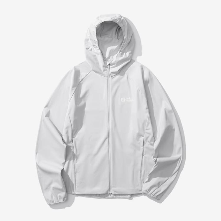 Jack Wolfskin 狼爪24秋冬女式户外运动休闲防风防泼水软壳夹克外套 In White