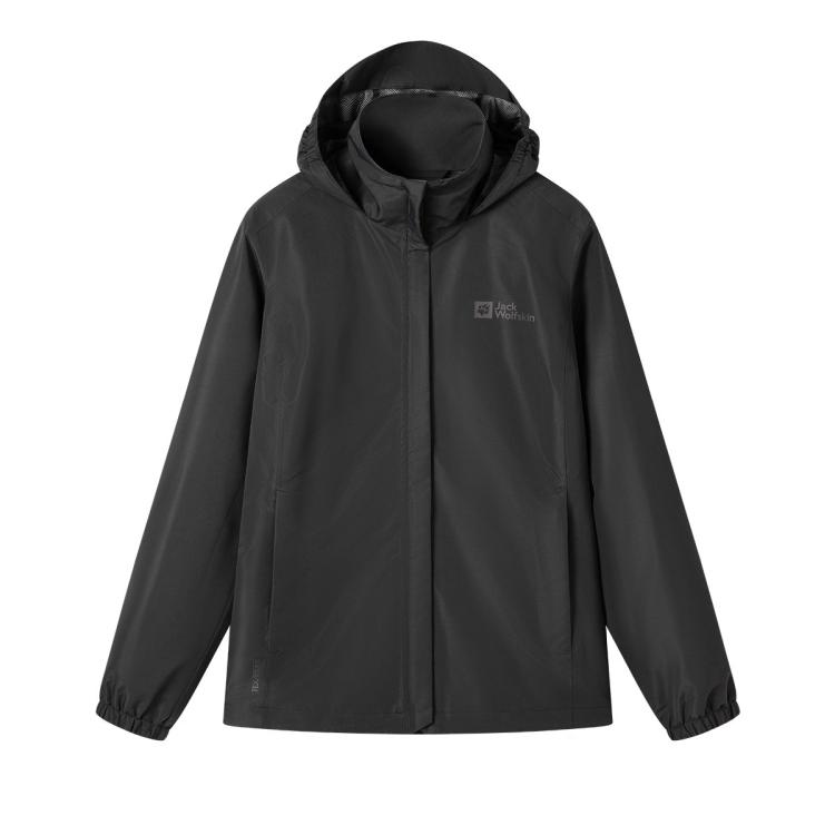 Jack Wolfskin 狼爪冲锋衣24秋冬女式户外运动休闲防风防泼夹克外套 In Gray