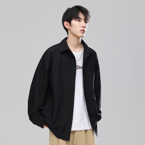 班尼路 男款衬衫春秋上衣新款时尚潮流简约宽松舒适百搭休闲男士上衣衬衫 图片 6