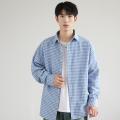 班尼路 经典蓝白格子衫男26新款开衫翻领衬衣通勤百搭休闲质感男士衬衫 图片 4