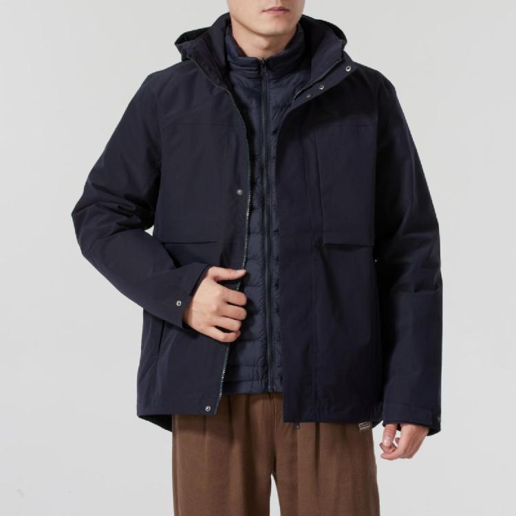 Jack Wolfskin 2024年夹克男装上衣羽绒三合一户外训练健身休闲时尚男式外套 In Blue