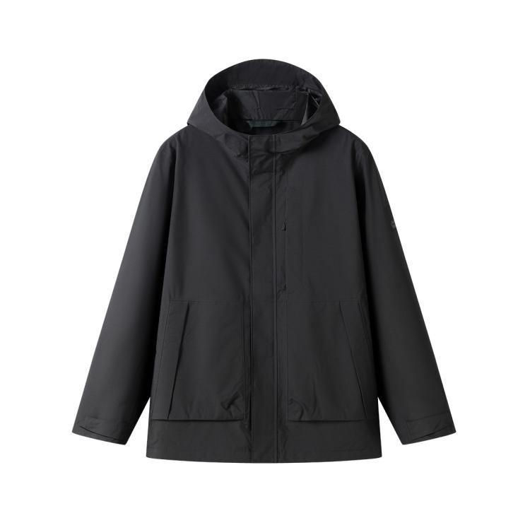 Jack Wolfskin 狼爪冲锋衣24秋冬男式户外防风防泼水运动休闲外套 In Black