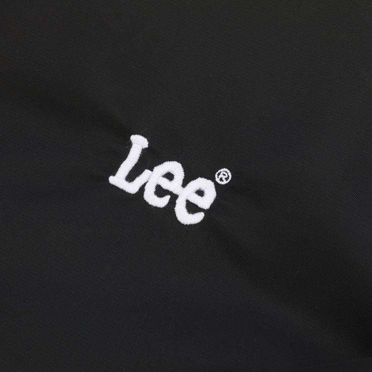 LEE LEE 商场同款舒适版翻领刺绣Logo黑色男夹棉外套休闲