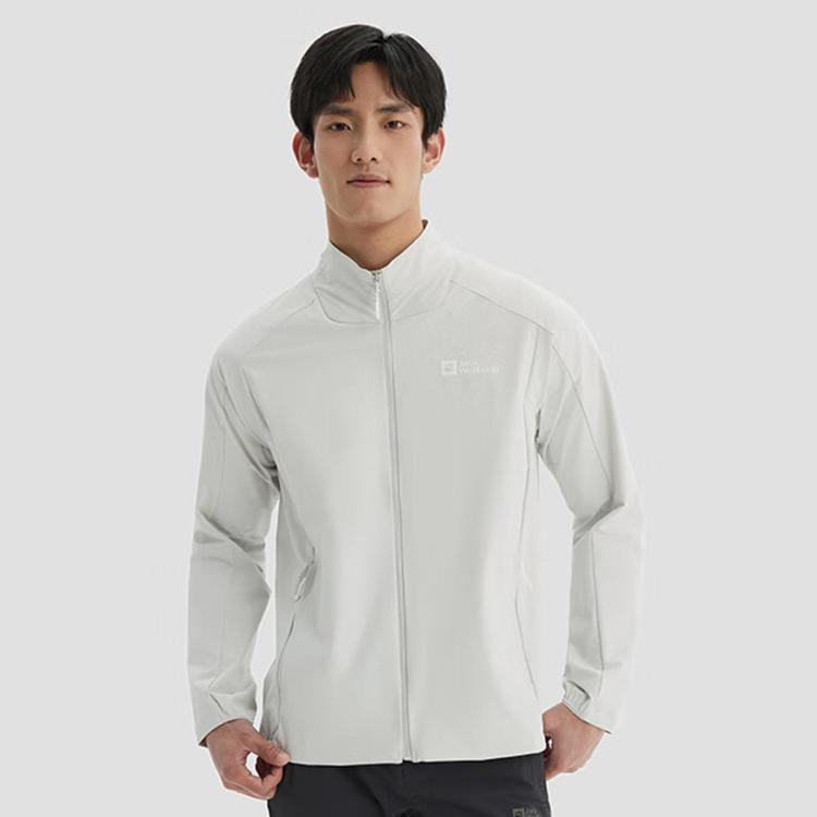 Jack Wolfskin 狼爪24春夏男式户外运动休闲软壳夹克 In White