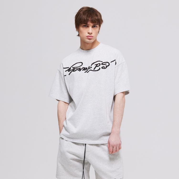 ED HARDY Ed Hardy 轻奢潮牌 男士水洗时尚宽松短袖T恤