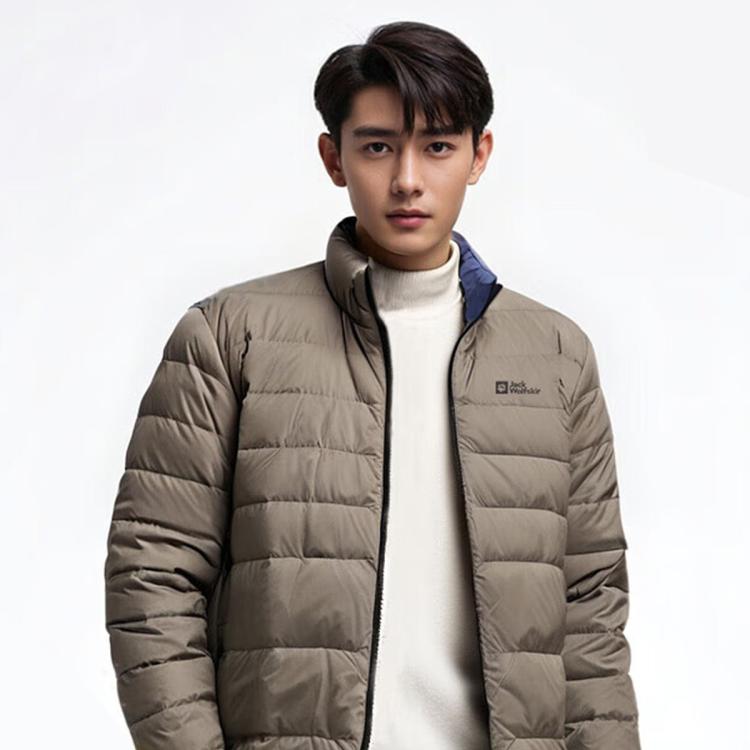 Jack Wolfskin 狼爪秋冬男式户外运动休闲保暖羽绒服 In Brown