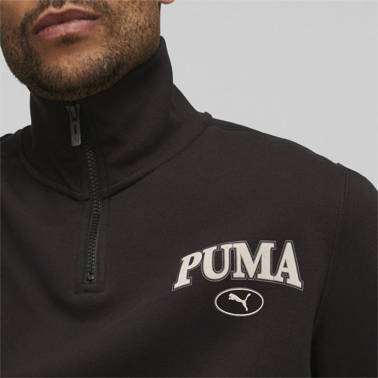 PUMA 彪马 薄绒保暖防风 男子立领半拉链长袖套头针织衫运动卫衣 SQUAD 6921227908558218076