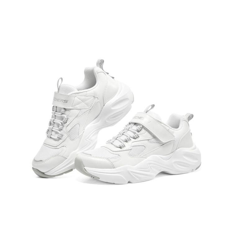 斯凯奇 【熊猫鞋】女中大童|秋冬魔术贴儿童板鞋老爹鞋舒适休闲运动