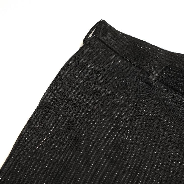 EMPORIO ARMANI EMPORIO ARMANI 男式纯色细闪轻透垂坠感时尚百搭直筒长裤