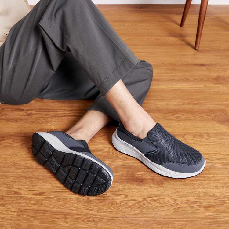 斯凯奇 【加宽鞋头】夏季男士休闲鞋复古简约舒适缓震一脚蹬健步鞋男鞋
