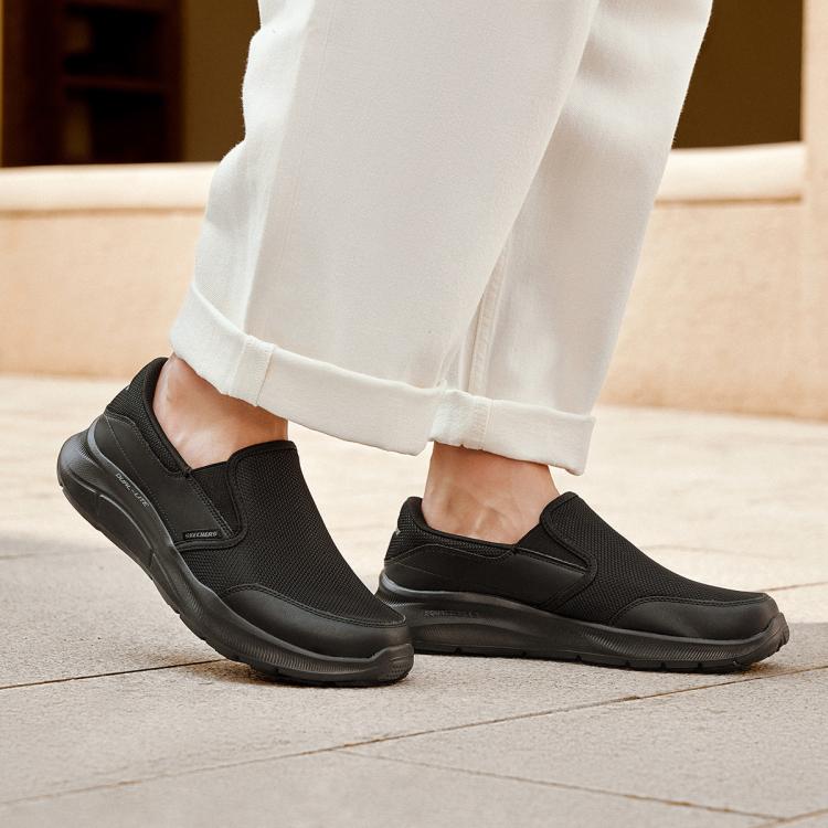 斯凯奇 【宽鞋头】男鞋一脚蹬男休闲鞋健步鞋复古休闲鞋男士缓震春夏季
