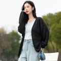 班尼路 爆款慵懒开衫外套女纯色简约针织长袖女气质百搭休闲显瘦轻薄上衣 图片 2