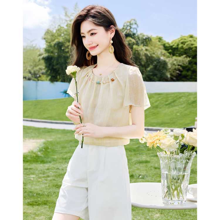 似水年华 【夏日穿搭】设计感小众时尚气质显瘦小个子女式衬衫