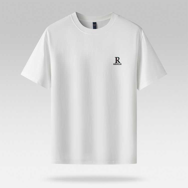 罗蒙 【超级福利款】字母胸标冰爽棉时尚男士t恤短袖透气舒适短袖t恤