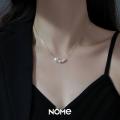 诺米美物 925纯银渐变仿珍珠项链女轻奢高级感锁骨链法式优雅生日礼物女 图片 3