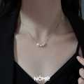 诺米美物 925纯银渐变仿珍珠项链女轻奢高级感锁骨链法式优雅生日礼物女