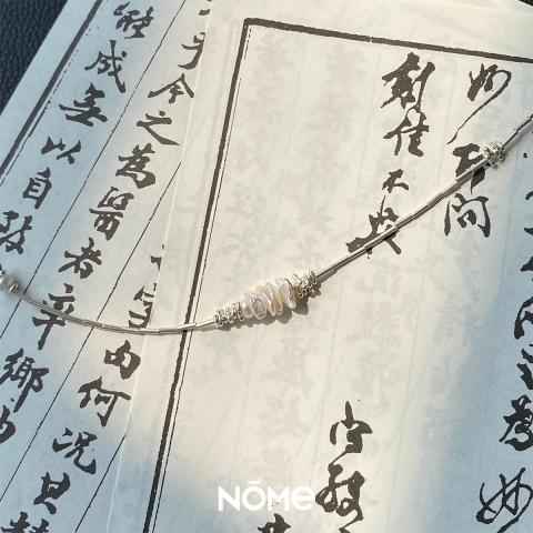 诺米美物 925纯银碎银项链女百搭蛇骨链轻奢高级感锁骨链可刻字生日礼物 图片 4
