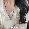 诺米美物 新中式和田玉无事牌项链女高级感国风珍珠颈饰送女友生日礼物 图片 5