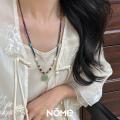 诺米美物 新中式和田玉无事牌项链女高级感国风珍珠颈饰送女友生日礼物 图片 1