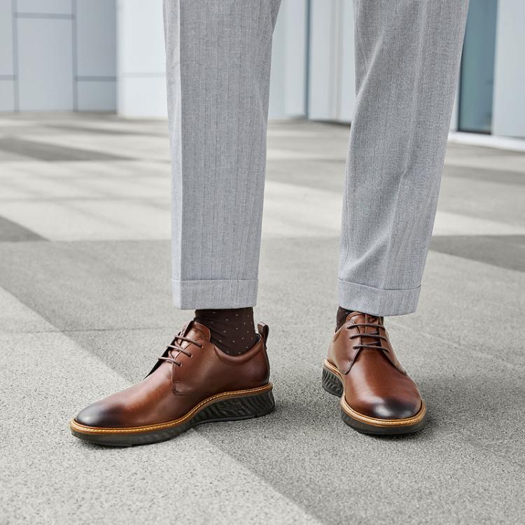 ECCO 【入会满减100】德比鞋商务皮鞋男英伦真皮低帮鞋836404