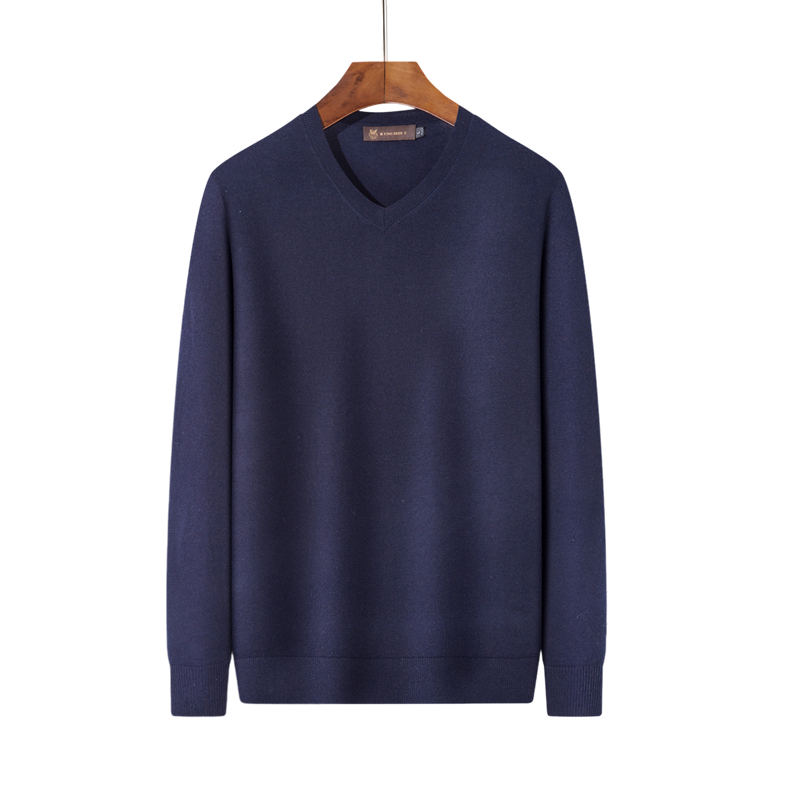 鹿王 【简约百搭+含羊毛】秋冬高档男士针织衫男羊毛衫休闲保暖毛衣男 84元