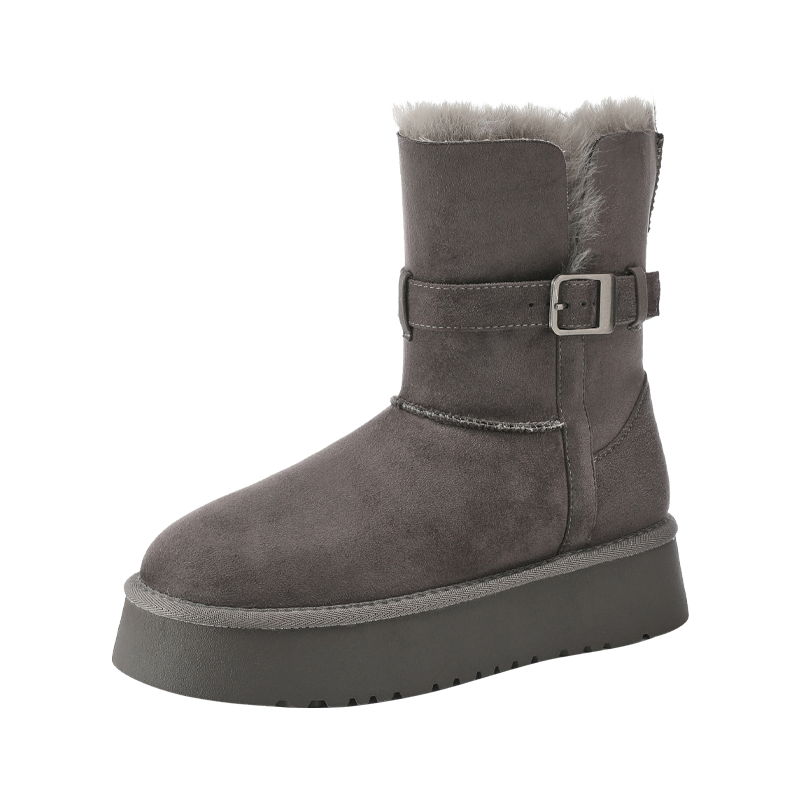 15MINS ������������Ƥëһ��ѩ��ѥ25�����¿���ޱ�ů���������Ůѥ 179Ԫ