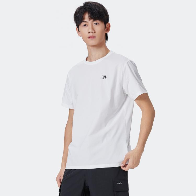 骆驼 2026夏季速干轻薄透气纯色圆领短袖t恤男t恤女情侣款