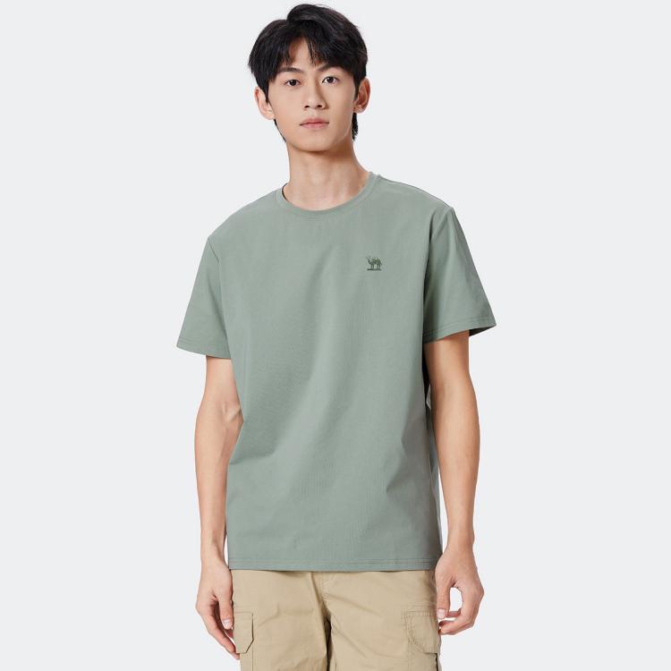 骆驼 2026夏季速干轻薄透气纯色圆领短袖t恤男t恤女情侣款