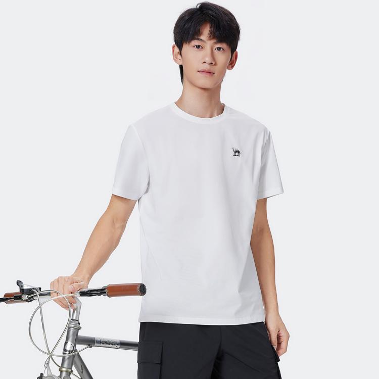 骆驼 2026夏季速干轻薄透气纯色圆领短袖t恤男t恤女情侣款