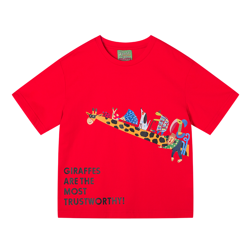 GXG.KIDS ��ͯT�� �ļ��¿� ��ͨӡ�� Բ����� ��ɫ 78Ԫ