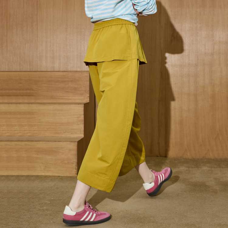 COOLHUT 松弛感屁帘百搭休闲假两件阔腿垂感气球裤2026秋季女式休闲裤