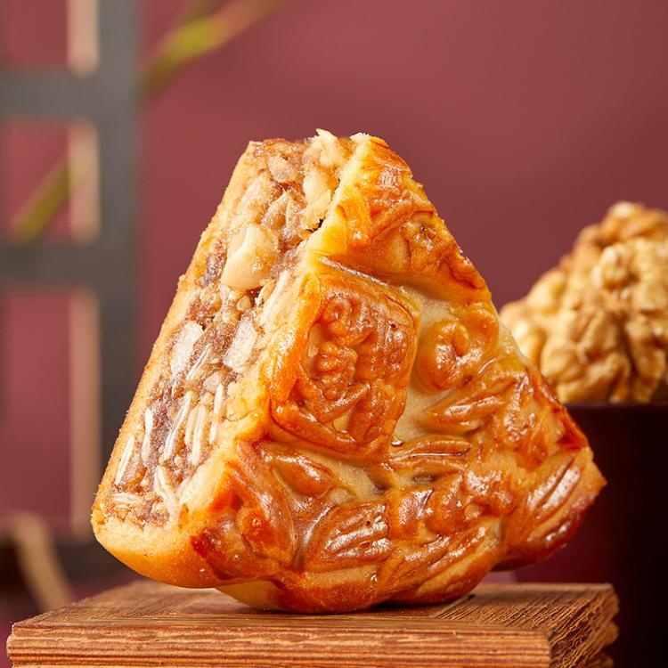 金九月饼 【自营】广式火腿五仁大饼特色中秋月饼送礼礼盒装1000g