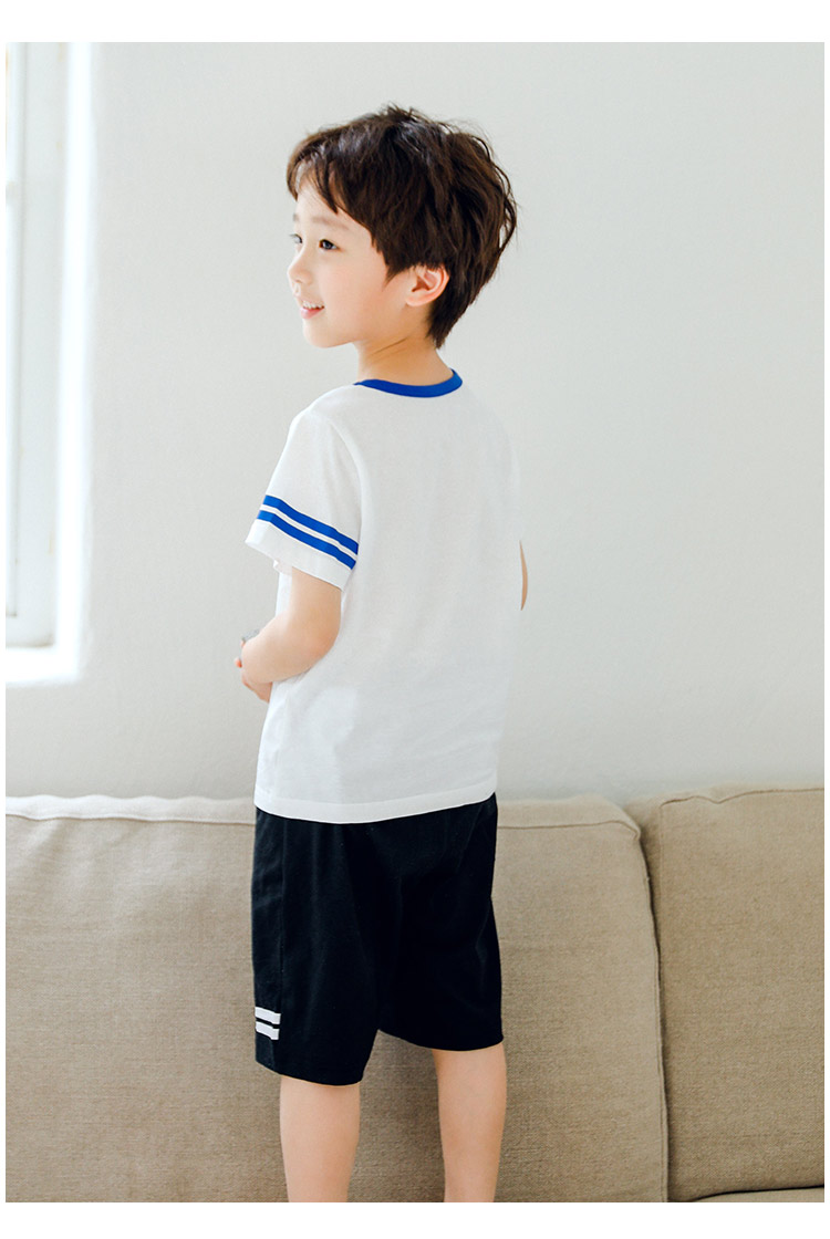 【短袖套装】纯棉男童夏装男童短袖套装男童中童运动套装儿童套装