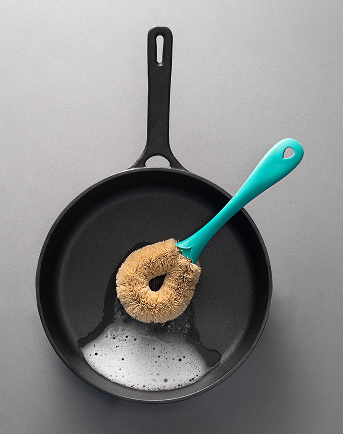 天然棕丝长柄锅刷