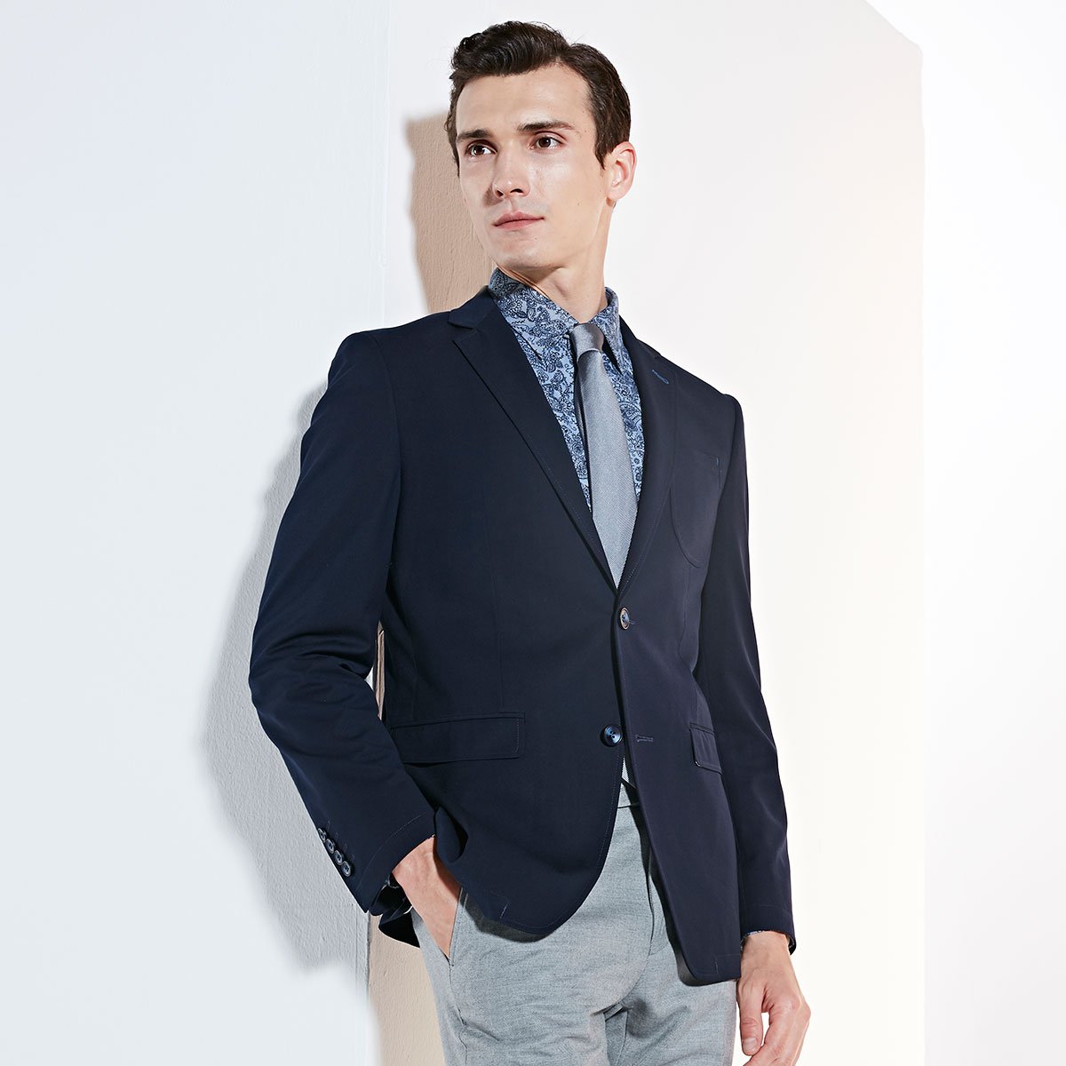 新款都市商务男士外套男士西服西装单件西服男式西服