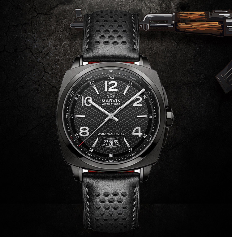 摩纹【赠迷彩带】战狼2电影纪念限量款运动款自动机械男士手表