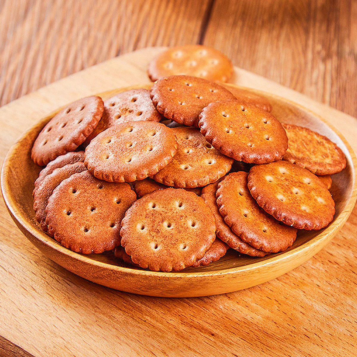 【自营】好乔牌黑糖饼干300克焦糖饼干雪花酥材料桶装小圆饼干