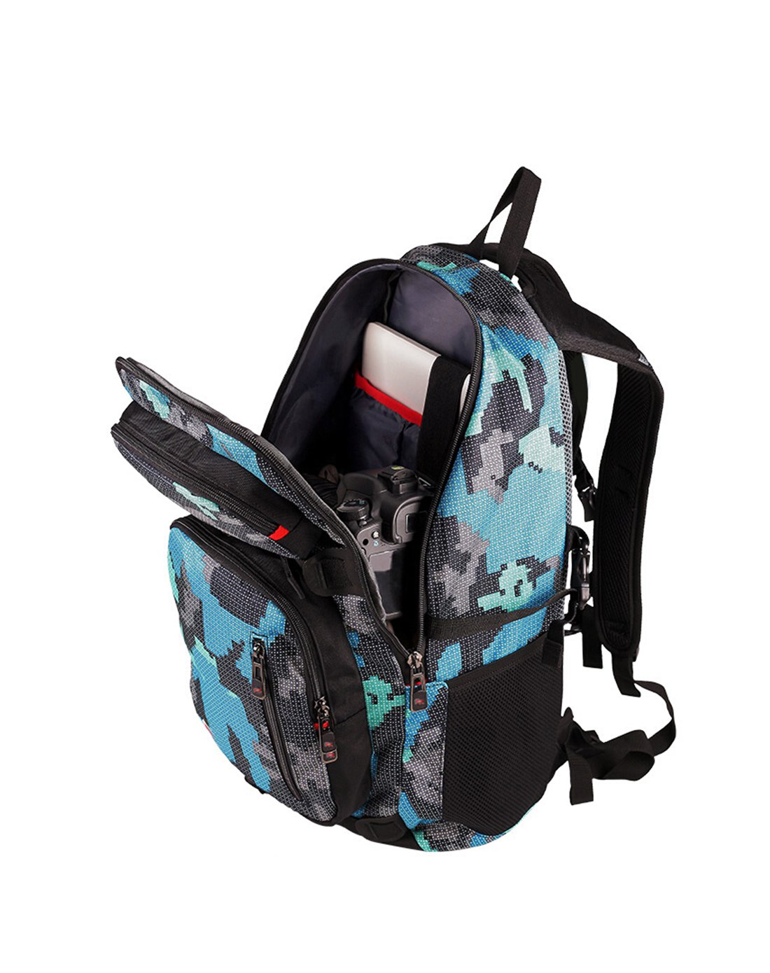 swissgem户外包专场情侣款时尚印花户外旅行双肩包sa-9809蓝色_唯品会