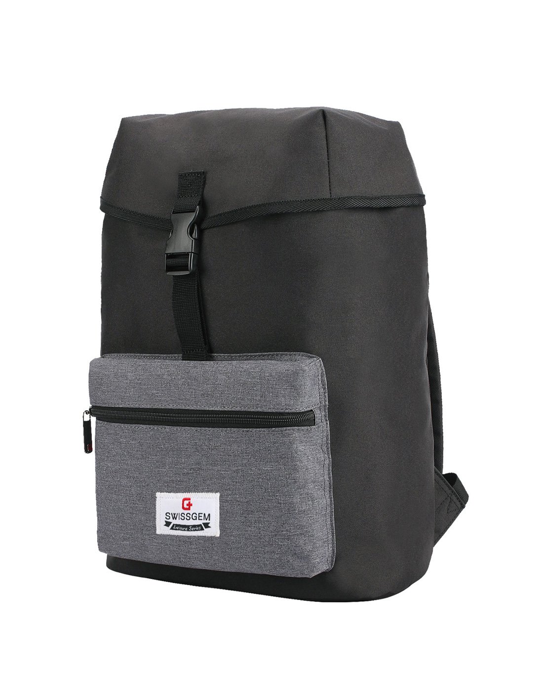 独特束口插扣式休闲双肩背包